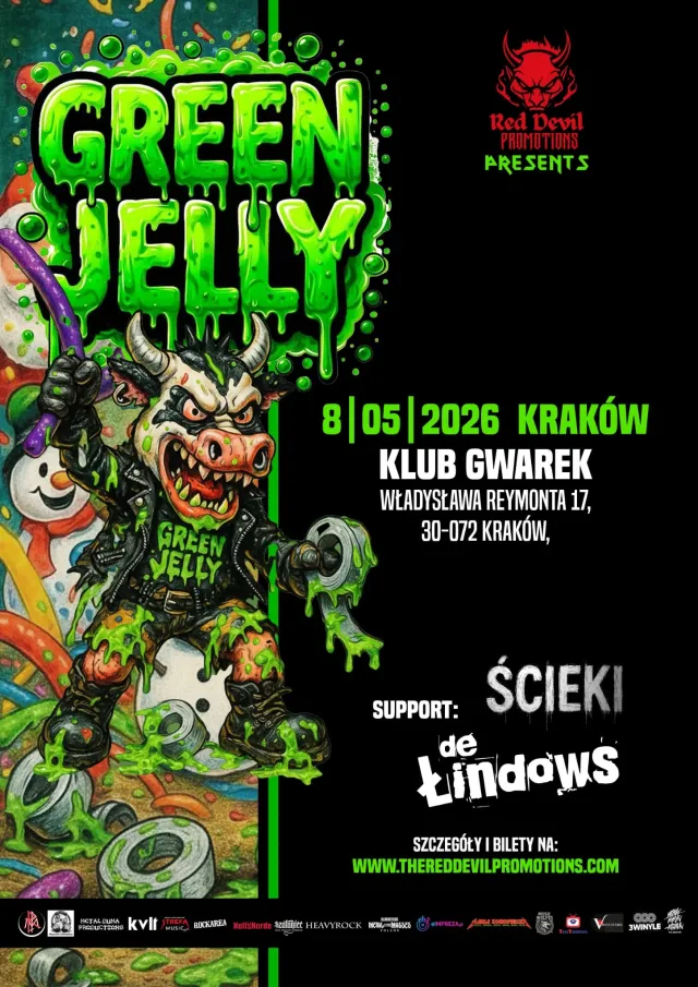 Plakat wydarzenia: Green Jelly + De Łindows - Kraków